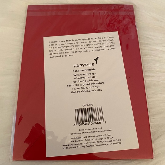 3/$15 NWT Happy Valentine’s Day Papyrus Card “Wherever we go, whatever we do,…” - Picture 2 of 3